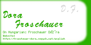 dora froschauer business card